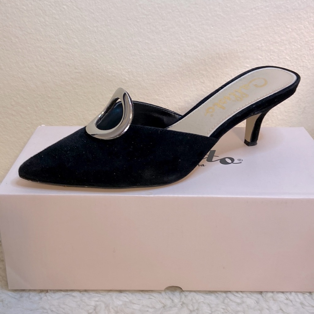 Callisto Leather Pointed Toe Mule